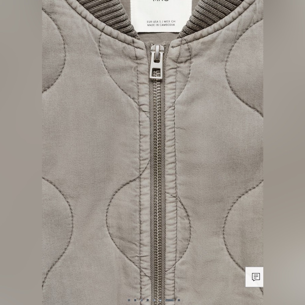 Mango Quilted Bomber Jacket - Picture 3 of 16